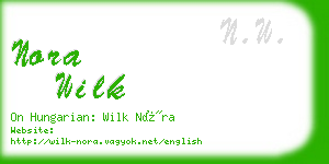 nora wilk business card